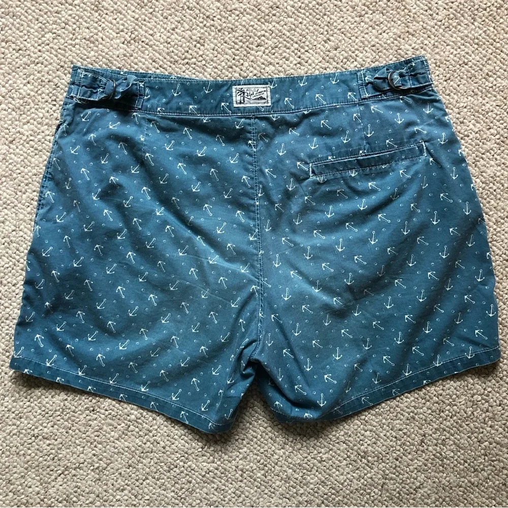 Vintage Polo Ralph Lauren Men’s Riviera Nautical Anchor Swim Trunks Late90s/Y2K